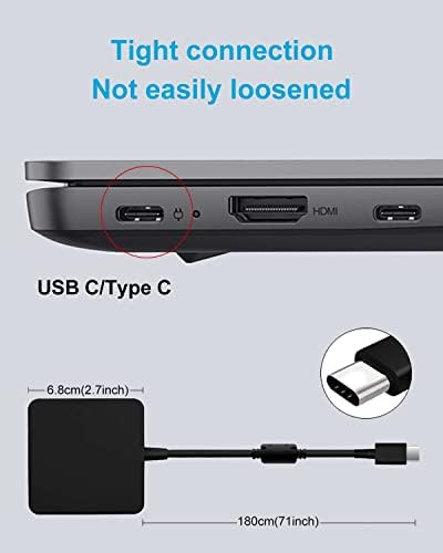 DTK Lenovo HP Dell Samsung ASUS Huawei Matebook için 65W USB C Dizüstü Bilgisayar Güç Kaynağı Tip C Adaptör - Görsel 4