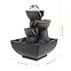 Dyna-Living Tischbrunnen mit Rollender Kugel, Tischplatte Zimmerbrunnen Wasserfall Brunnen für Indoor Wasserbrunnen für Home Office Decor, Polyresin