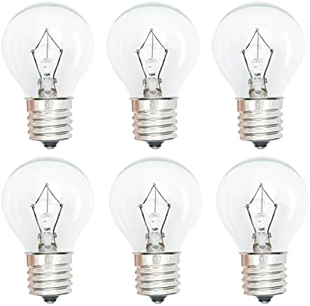 6 Packs Lava Lamp Bulbs 25 Watt,The Lava Lamp Original Replacement Bulbs for 14.5-Inch/20-Ounce Lava Lamp,Glitter Lamps,120 Volt S11 E17 Base Incandescent Bulbs,Dimmable,Long Last Lifespan