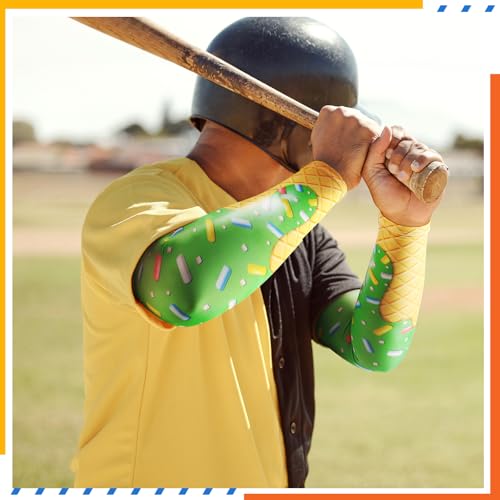 Image of Shyyween 6 Pair Arm Sleeve for Youth Kid Boy | Compression Baseball Drip Arm Sleeve, Cooling Arm Sleeve for Softball Football Basketball, UV Protection, Youth Sports Gift