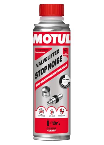 Motul Reductor Ruido Taqués Hidráulicos, Aditivo Curativo Para Motores Gasolina y Diésel, Anti-Ruido y Anti-Desgaste, Mejora las Propiedades del Aceite de Motor, Valve Lifter Stop Noise, 300 ml