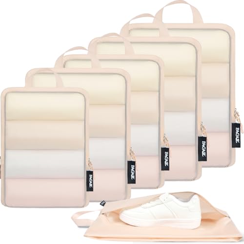 Image of BAGAIL 6 Set Ultralight Compression Packing Cubes Packing Organizer for Travel Accessories Luggage Suitcase Backpack