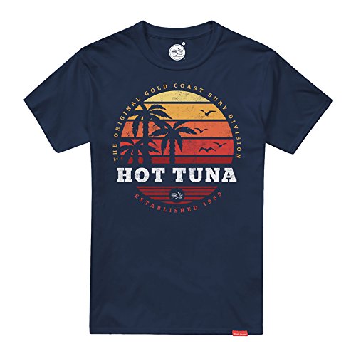 Hot Tuna Sunset-Mens T Camiseta, Azul (Navy Navy), Small para Hombre