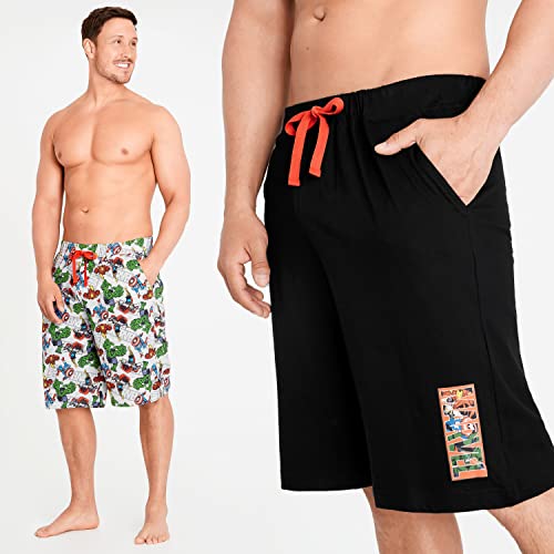 Marvel Men Shorts Pack of 2 Mens Joggers Pyjama Bottoms3