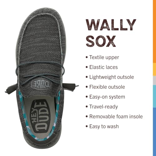Image of Hey Dude Men's Wally Woven Loafer | No Tie Laces, Lightweight Flexible Outsole, Patriotic Style