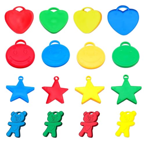 EYVRPAU 12 pièces poids de ballons en plastique pour ballons à l'hélium, en forme d'étoile, colorés pour mariage, anniversaire, décoration de fête, helium pour ballon, bonbonne, gonfler (coloré)
