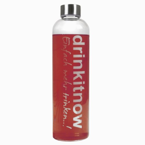 Preisvergleich Produktbild Trinkflasche von Drinkitnow - Logo in Weiß 1 Liter
