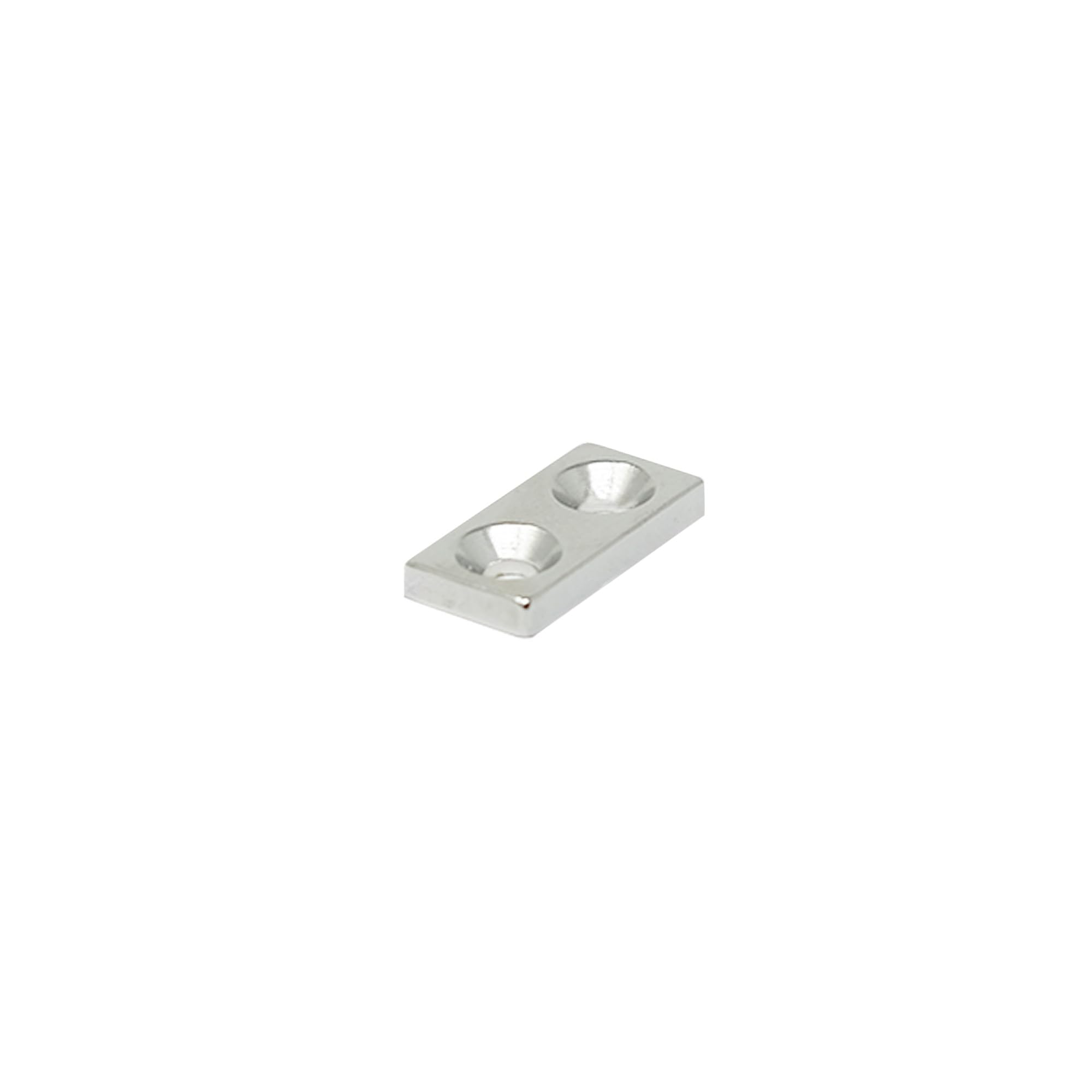 Produktbild von 20er-Pack Selbstklebende N42 Neodym-Magnete – 10 X 5 X 1 Mm, Südpol, 0,6 Kg Zugkraft, Extrem Stark Für Die Größe