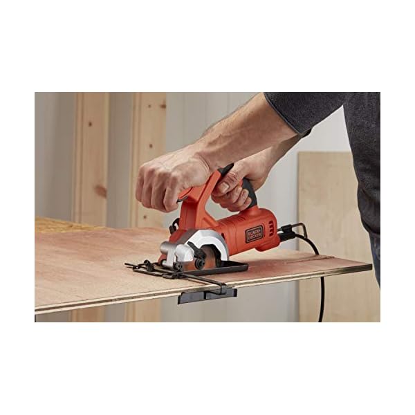 Black+Decker Kompakt-Handkreissäge (400 Watt, mit Zweithandgriff, werkzeuglose Schnitttiefenverstellung… – Bild 5