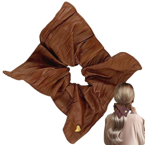 Coleteros de piel sintética | Coletero grande en de corazón | Bonitas cintas elásticas para el pelo para mujeres y niñas con cabello grueso y fino