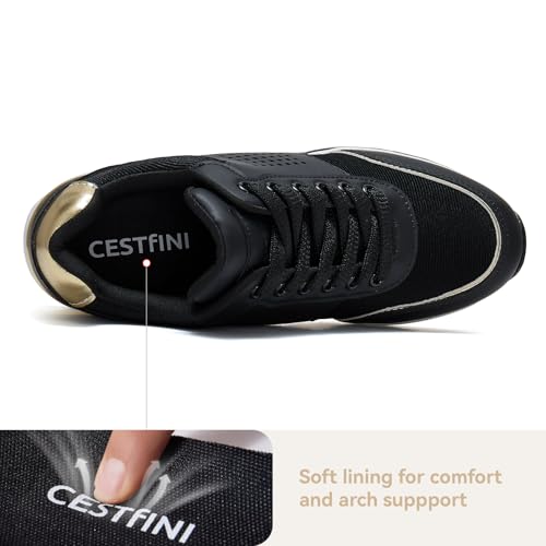 Image of Cestfini Wedge Sneakers for Women - Wedge Tennis Shoes Non-Slip Women Fashion Sneakers