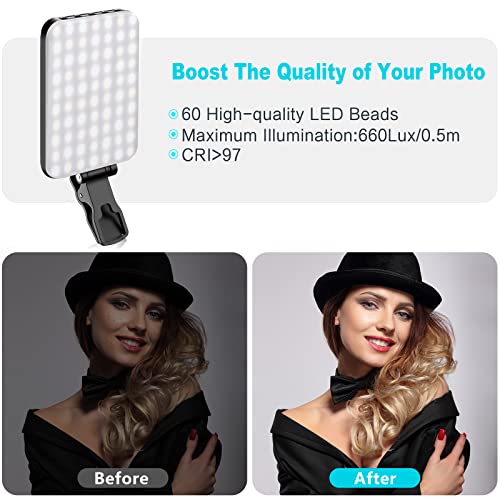 Anautin D6 Selfie Light, 60 Led 2200Mah Rechargeable Cell Phone Fill Light 7 Modes thumb #4