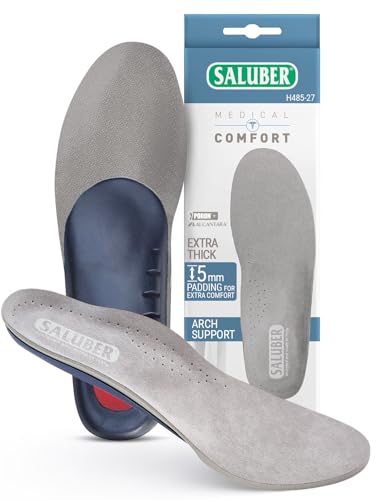 Orthotic Inserts Extra Cushioned Insoles for Plantar Fasciitis 5mm Extra Thick Arch Support Inserts for Men & Women EU36 US W5.5-6 Luxury Orthotic Plantar Fasciitis Insoles Men H485-27