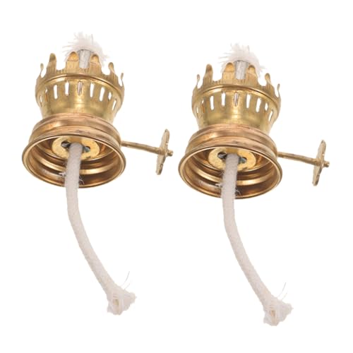UTHCLO 2 piezas Base Metálica Reguladora para Lámparas de Queroseno Vintage Accesorio Retro para Quemador de Quinqué Aceite para Hogar y Camping