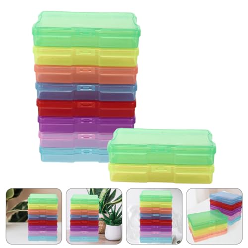 Boîtes de rangement plastique cartes postales et bureau x10 - 5