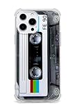FAteamll Case for iPhone 13 Pro Max, Matte Finish Heavy Duty Soft Back Cover with Reinforced Corners TPU Soft Bumper Retro Cassette Tape Case Compatible with iPhone 13 Pro Max(6.7 Inch)