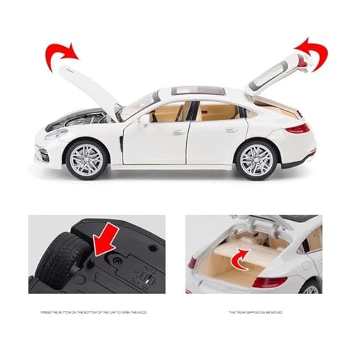 Modelo de Auto Decorativo 1:24 Panamera Rojo miniatura 6