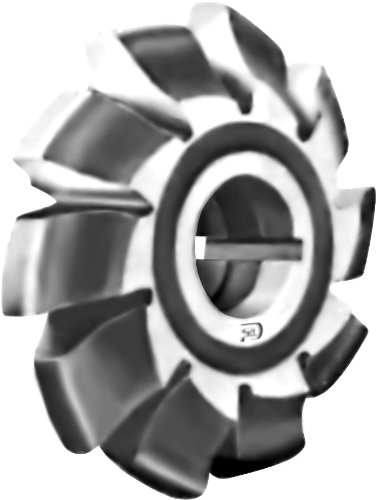 F&D Tool Company 12966 Involute Gear Milling Cutter, High Speed Steel, Form Relieved, 14 1/2 Degree Pressure Angle, 2 Cutter Number, 10" Diametrical Pitch, 1 1/4" Hole Size, 3" Diameter #1