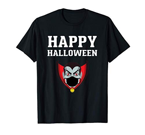 Happy Halloween Quarantine/Lockdown 2020 Vampire Face Mask Camiseta