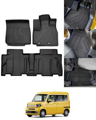 Mixsuper n-van JJ1 JJ2 フロアマット 立体カーマット エヌバン 専用 3D フロアマット 5人乗り専用 2018年7月～ nvan カスタムパーツ 車種専用設計 TPE素材 防水 耐摩耗性 簡単取付 荷物収納