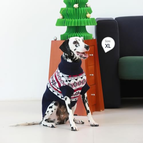 IECOii XXX Dog Sweater Hundepullover,Extra GroßEr Hundepullover FüR GroßE Hunde MäDchen Junge,Gestrickter Warmer Hunde-Rollkragenpullover FüR Halloween Weihnachts Outfit FüR Labrador,XXX-Large