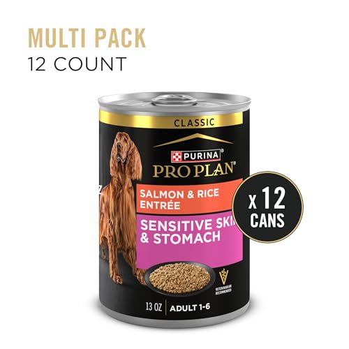 Purina Pro Plan Sensitive Skin & Stomach Wet Dog Food, Salmon & Rice - 368 g Can (12 Pack) image 5