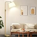 Nintiue Dimmable Floor Lamp, 1000 LM LED Edison Bulb Included, Arc Floor Lamps for Living Room Modern Standing Lamp Tall Lamps for Living Room Bedroom-Brass