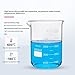 6 Sizes Glass Beaker Set, Beakers Clear Measuring Graduated Liquid Container Beakers in 10ml, 25ml, 50ml, 100ml, 150ml, 250ml
