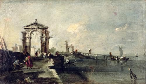 Affiche impression d'art Francesco Guardi Capriccio tableau toile decoration 60x90