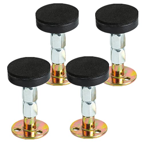 Lot de 4 Cadre de Lit Fileté Réglable Anti-Secousse Outil Support Télescopique, Bouchons de tête de Lit Fixateur pour Lit, Armoire, Chaise, Canapé (67-87 mm) Cover