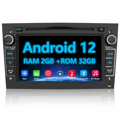 AWESAFE 7 Pollici Autoradio 2 Din per Opel Meriva Corsa Zafira Vivaro Antara Android 12 [2G+32GB] Car Radio Stereo Con Navigatore Bluetooth WIFI DSP USB RDS DAB+ Mirror Link (Nero)