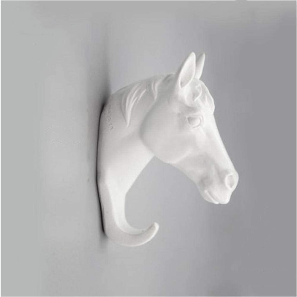Crochet de clé et porte-manteau mural cheval blanc pour optimiser l'entrée