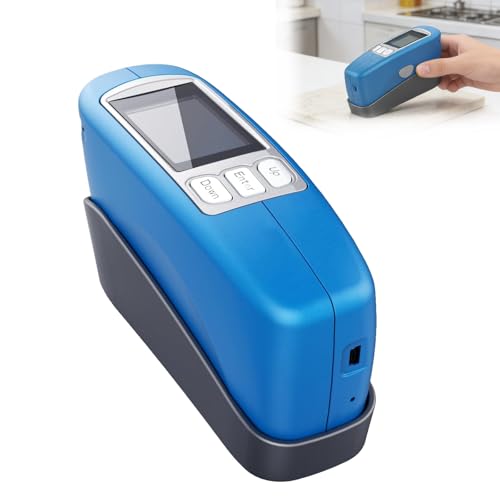 FRANREADER Medidor De Brillo De 3 ángulos para Superficies De 20, 60 Y 85 Grados. Brillómetro para Superficies De Pintura, Plástico Y Metal con Función De Almacenamiento De Datos CS380