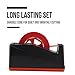 Lichamp 2 Pack Desktop Tape Dispenser Holder with Large 3 Inch Core for Masking, Heat Transfer Sublimation, Painters, Freezer and Kitchen Tapes, 0228BK