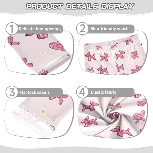 senya Girls Printed Leggings Yoga Pants Balloon Daisy Dog Pattern for Kids in 4t to 10 Years, 4T3