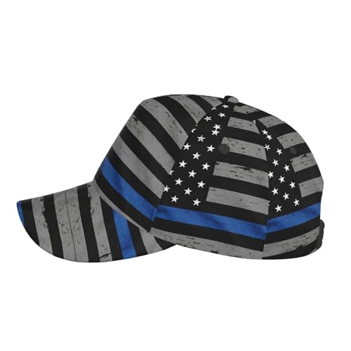 Casquette baseball délavée avec trou queue de cheval drapeau américain
