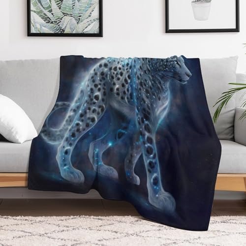 Manta suave de leopardo de 130 x 180 cm para evitar el frío en el sofá 3