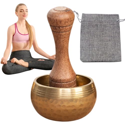 Bol chantant tibétain méditation chakras et yoga avec maillet en bois