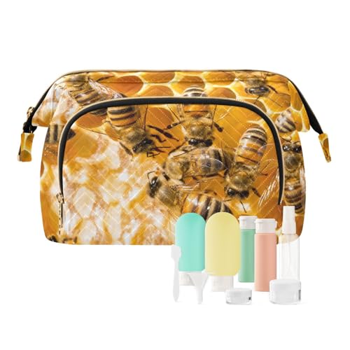 Sweet Honey with Working Bees on Yellow Honeycomb �����p �R�X���e�B�b�N�o�b�O ���C�N�A�b�v�o�b�O �X�^�C���b�V�� ���s �r���[�e�B�[�o�b�O �g���x���g�C���^���[�o�b�O �{�g���I�[�K�i�C�U�[�t�� 25.9 