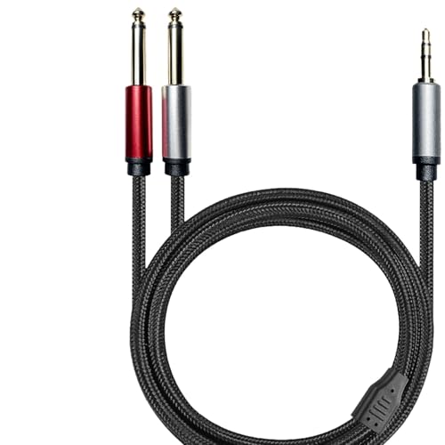 Cable de audio jack 3.5mm a doble 6.35mm 1 m miniatura 4