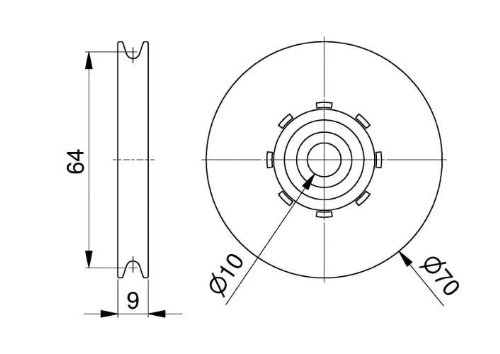 Schneider XY2CZ708 Seilrolle – Für Stahlseil Bis 5 Mm, Passend Für XY2C-Serie – Robuste Umlenkrolle