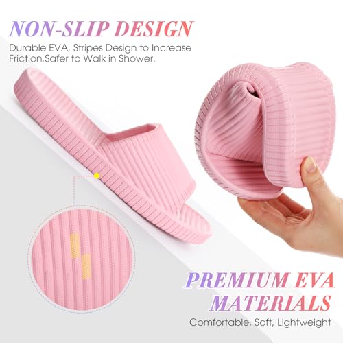 6 Pack Non Slip Shower Slides Lightweight Bath Slippers for Women & Men Pool Sandals for Home Hotel Gym Spa Pool3