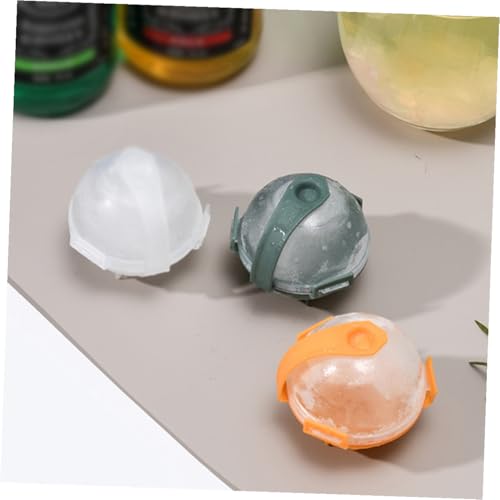12 moldes redondos para hielo en forma de bola naranja miniatura 4