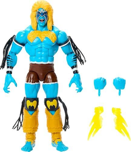 Mattel WWE The Ultimate Warrior As Blanka Player 2 Attire x Street Fighter Cross Over Elite Figura de acción serie 3 lucha libre 6 pulgadas juguete coleccionable Mashup Set JML26