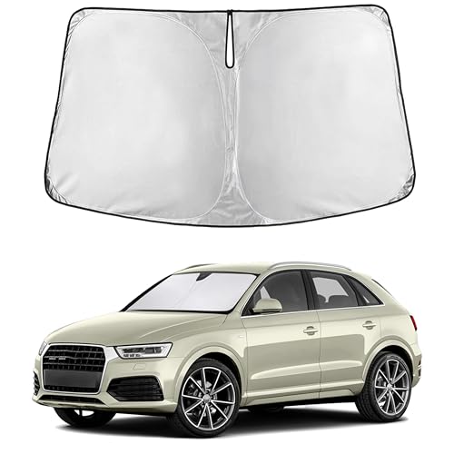 Image of EcoNour Windshield Sunshade Compatible for Audi Q3 2013-2016 2017 2018, Sun Visor for Front Windshield & Window Sun Shade Cover, UV Heat Blocker & Protector, Car Accessories