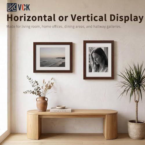 Image of VCK 12x16 Picture Frame 5 Pack, Brown Exclusive Wood, HD Glass, for Diploma