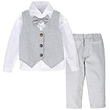 mintgreen Baby Junge Gentleman Bodysuit Kleidung Anzug, Hellgrau, 18-24 Monate, 90