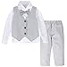 mintgreen Baby Junge Gentleman Bodysuit Kleidung Anzug, Hellgrau, 18-24 Monate