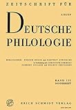 Zeitschrift für deutsche Philologie: Register zu den Bänden 101-110