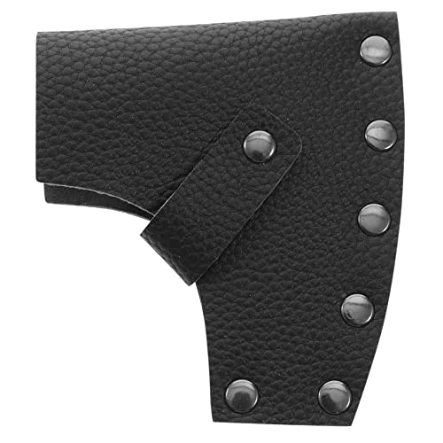 DOITOOL Replacement for Old Hatchets Black Leather Head Guard Camping Axe Protector Snaps for Easy Use